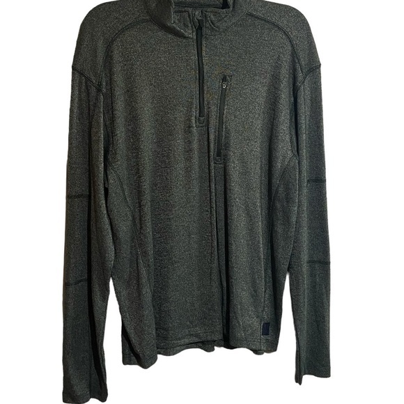 Vintage 1946 "Space Dye" 1/4 Zip Pullover Moss Green - Picture 5 of 6